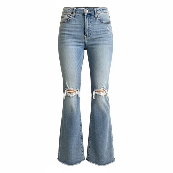 Mica Denim - NWT Mica Y2K Distressed Flare Super Wide Leg Blue Jeans – Size 24